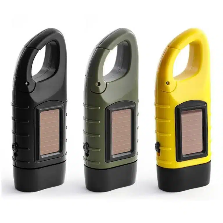 Lampe de poche solaire LED à manivelle 1